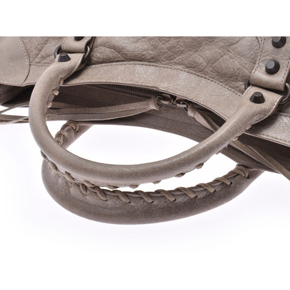 Balenciaga The City Grey Lambskin Bag Strap - Picture 3 of 9